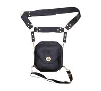 SUIOPPYUW Style Meets Functionality with Medieval Thigh Bag and Adjustable Waist Pack for Outdoor Adventures Medieval Thigh Bag Belt Pouch Waist for Halloween Men Cosplay, Black, 15x16x6.5cm