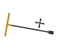 SUIOPPYUW T Handle Water Shut Off Tool Utility Key Wrench Strong Structure Water Meter Key Curb Valve 4 Ways Utility Tool for Valves Durable T Handle Wrench, Yellow, 17 inch