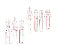 SUIOPPYUW Transparent Drafting Rulers Fashion Tools Essential For Designers Seeking Measurement Solutions Which Is Thin Dressmaker Rulers Sewing Marking Tracing Tools