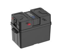 SUIOPPYUW Trolling Motor Power Center Smart Battery Box Efficient Energy Storage RV Power Box Compact Outdoor Gear Portable Battery Multifunctional Center