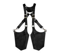 SUIOPPYUW Unique Multi Purpose PU Leather Shoulder Wallet with Adjustable Strap Outdoor Adventures and Events and Rivet Decoration for Fashionable Look. Retro Underarm Bag Will, Black