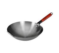 SUIOPPYUW Versatile Cookware Iron Wok Nonstick Frying Pan Deep Pot Smooth Uncoated Braising Stir Frying Various Recipes Cooking Wok Nonstick Non Coating Universal Pan