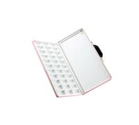 SUIOPPYUW Watercolor Palette with Lid Waterproof Large Capacity Empty Oil Paint Pigments Gouache Paint Case Built for Serious Artists Portable Acrylic Oil Painting Folding Tray, Pink, 33 Wells