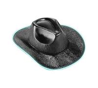 SUIOPPYUW Western Style LED Cowboy Hat For Halloween Parties Glowing Glow Style Accessory For Dress Up Gatherings Men Women Light Up Cowboy Hat Western Cowgirl Hats Flashing, Black, 38x32x12cm