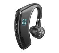 SUIOPPYUW Wireless Headphone Bluetooth Headset Ear Hook Earbuds Voice Prompt Function IPX7 Waterproof High-fidelity Stereo Sound Wireless Headphone Single Ear Earphone Earpiece, Black, 72x60x21mm