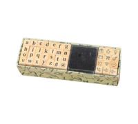 SUIOPPYUW Wood Rubber Stamp Set Creating Unique Art Works with Symbols and Engraved Characters for Crafts Friends Alphabet Stamps Tools Craft Lightweight Painting