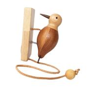 SUIOPPYUW Wooden Door Knocker Entrance Gate Ornament Handcrafted Woodpeckered Shape Lovely Gift Idea Woodpeckered Door Bell, 3D Shape