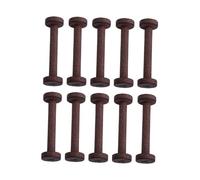 SUIOPPYUW Wooden Empty Spools Wooden Spools For Crafts Set Of Ten Various Craft Projects Addition To Supplies These Empty Are Sturdy And Designed To Last Each Spool, Brown, Length 96mm