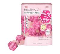 Suisai Beauty Clear Pink Powder Wash - Enzyme & Amino Acid Facial Powder Cleanser - 32 Capsules - Made in Japan
