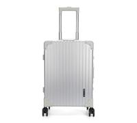 SUISSEWIN SN7611B 24-Inch Polycarbonate Travel Suitcase Luggage - PC Hardshell with Aluminum Frame - 360 Degree Silent Spinner Wheels - TSA Approved Locks (Silver)