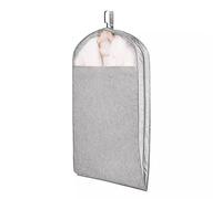 suit bag, Breathable Dress Covers Garment Bags Thickness 9cm Cotton Linen Suit Bag with Zip for Wardrobe Travel A-58x110cm(Grey,58x110cm)