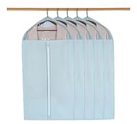 suit bag, Garment Sleeve Bags Suit Bags for Cloth Cover Protectors Washable Clear Reusable Full Zipper Garment Bags for Long Dresses Suit Dress Coats(Blue,60x90cm)