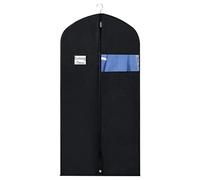 Suit Bags for Storage in the Closet, Dustproof, Moisture-resistant Garment Bags with Zip, Thickened Storage Bags for Home, Cupboard, Travel, Foldable, Space-saving, A. Black, 152*60cm, See description