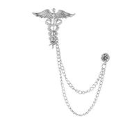 Suit Brooch with Chain Fashion Wedding Brooch Pin Jewelry Angel Wing Brooch Argent