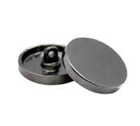 Suit Fastener Plating MetalMetal Button Zinc Alloy Shank Button for Coat Jacket Windbreaker Buttons Fastener Sewing Supplies 10 Pcs, Gun Black, 18mm(Gun Black)