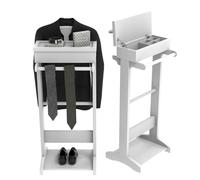 Suit Hanger Stand with Shoe Rack and Storage Box - Easy Assembly for Corridors and Changing Rooms