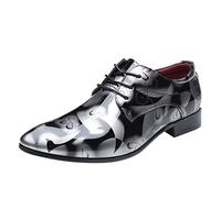 Suit Shoes Men's Leather Shoes Lace Up Shoes Wedding Shoes Classic Business Lace-Up Shoes Black Blue Red White Brown Yellow Gold Grey Wine 39-48, Grey 4, 7 UK