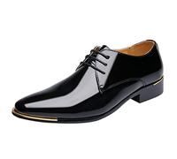 Suit Shoes Men's Leather Shoes Lace Up Shoes Wedding Shoes Classic Business Lace-Up Shoes Black Blue Red White Brown Yellow Gold Grey Wine 39-48, black 1, 12 UK
