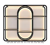 Suitable Bar Shelves for Liquor Bottles, Wine Rack Wall Mounted Bar Shelves, Iron Bar Shelves With LED Light, Metal Bottle Holder Wine Storage Display Shelf, Corner Bar Kitchen Storage Shelv WFJ