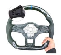 Suitable Compatible For Volkswagen MK7 MK7.5 GTI R GTD GTE Golf 7 LED Blue Thin Paper Forged Carbon Fiber Steering Wheel(1-with hole)