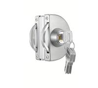 Suitable for 1/2 "Glass, 10mm to 12mm, Stainless Steel Double Bolt Rotary Sliding Access Control Office Glass Door Lock(Double Layer Lock)