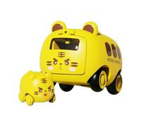 Suitable For 1 3 Year Old Children's Push Pull Car 4 Piece Zoo Animal Car Toy Suitable For Boys And Girls 1 2 3 And 4 Infant Drive Vehicle Set Suitable (Yellow, 8.5X11X8CM)
