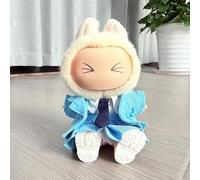 Suitable for 17CM-Labu Clothes, Pants, Shoes, Hats, Skirts, Pendants, Accessories (College Style Women's Sky Blue + White Leather Shoes)