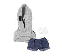 Suitable for 17CM Trendy Doll Splashing Ink Series Clothes Pants Shoes Glasses (Grey Vest)