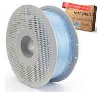 Suitable for Bambu Lab 1 kg PETG TRANSLUCENT Clear with RFID Chip Transparent 3D Printing Filament Transparent 1.75 mm for Bambulab Accessories P1S P2S H2C H2D H2S X2D Tag for AMS Light Blue 32600