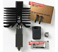 Suitable for Bambulab X1 P1 Hotend Kit, 0.4 mm Hardened Steel Nozzle Nozzle Assembly Hotend Kit for X1 X1C Combo AMS P1S P1P 3D Printer