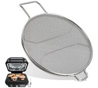 Suitable for BBQ Gril - Layer Splash Guard Air Fryer Accessory, Stainless Steel Splatter Shield - 29cm Double Layer Fine Mesh Guard, Oil Splash Screen Lid | Kitchen Frying Grease Protection
