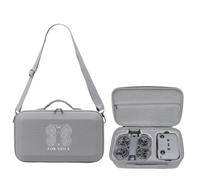Suitable for DJI NEO 2 Storage Case Shoulder Bag with Shoulder Strap, Accessories, Can Store Neo2 Drone, RC-N3 Controller, Two Batteries and Battery Storage Box (Gray PU)