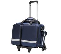 Suitable for EMT EMS Paramedic Wheeled Medical Trolley Bag Professional First Aid Bag with Internal Dividers Large Capacity Portable Outdoor Waterproof Emergency First Trauma Bag