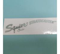 Suitable for Fender SQ/Quiet Large Guitar Head Logo - Metal Label DIY Electric Guitar Logo Sticker - Tearable Film (Silver)