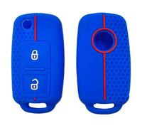 Suitable for Golf for Passat POLO for Skoda Folding 2-button Honeycomb Pattern Silicone Key Cover Hollow Style Car metal key case(B)