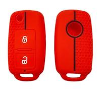 Suitable for Golf for Passat POLO for Skoda Folding 2-button Honeycomb Pattern Silicone Key Cover Hollow Style Car metal key case(C)