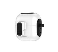 Suitable for Huawei FreeClip 2 Earphone Case with Stand, Shockproof Magnetic Lock Cover, Support Wireless Charging, Anti-Loss (White Black)