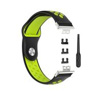 Suitable for Huawei Watch Fit watch reverse buckle two-color strap for TIA-B09 silicone replacement wristband,Black and Blue,For Huawei Watch Fit