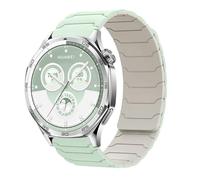 Suitable for Huawei watch gt5 For millet s4 For Samsung For Garmin silicone magnetic watch strap 22mm,Light Mint with Starlight,18MM