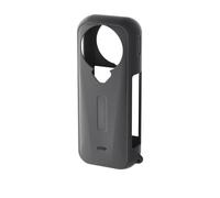 Suitable for Insta360 X4 Air Silicone Protective Case + Lens Cover, X4 Air Action Camera Case Sleeve Protection Accessories, Comprehensive Protection Against Shocks and Drops (Protective Case Black)