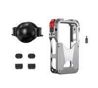 Suitable for Insta360 X6 Cooling Expansion Cage，Silver | Graphene Heat Dissipation, Shockproof Aluminum Alloy, 4-in-1 Mount, Windproof Mic Foam, Battery Swap Ready