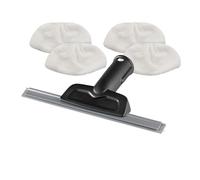 Suitable for Karcher SC1,SC2,SC3,SC4,SC5 Window Squeegee Nozzle for Steam Cleaner and 4 Pcs Mop Set : Steam Cleaner Microfiber Cloth Set of 4 and Glass Cleaning Apparatus