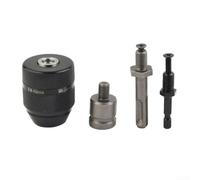 Suitable for Metal Drill Chuck Set 0.8-10mm Keyless 3/8-24UNF Rotary Hammer Power Tools with Quick Change Adapter
