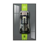 Suitable for Peugeot 9X8 Le Mans model wall mount, suitable for LEGO 42156 model display board, must have for car model enthusiasts (not included in car model) (B)