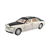 Suitable For Rolls-Royce Phantom 1:32 Metal Die-Cast Car Model With Sound And Light Simulation Collectible Gift(White)