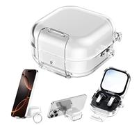 Suitable for Sam-sung Galaxy Buds 4/4Pro Protective Shell, Transparent Earphone Case With Bracket, Pc Soft Shell, All-Inclusive Protection (Transparent)