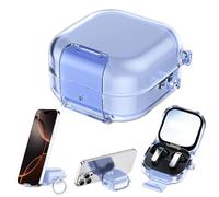 Suitable for Sam-sung Galaxy Buds 4/4Pro Protective Shell, Transparent Earphone Case With Bracket, Pc Soft Shell, All-Inclusive Protection (Blue)