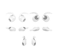 Suitable for Sam-sung Galaxy Buds 4 Anti-Slip Silicone Ear Tips Secure Fit Ear Covers Earbuds with hooks(5 Pairs) (White)