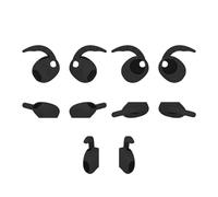 Suitable for Sam-sung Galaxy Buds 4 Anti-Slip Silicone Ear Tips Secure Fit Ear Covers Earbuds with hooks(5 Pairs) (Black)