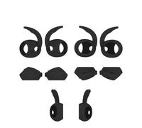 Suitable for Sam-sung Galaxy Buds 4 Pro Anti-Slip Silicone Ear Tips Secure Fit Ear Covers Earbuds with hooks(5 Pairs) (Black)